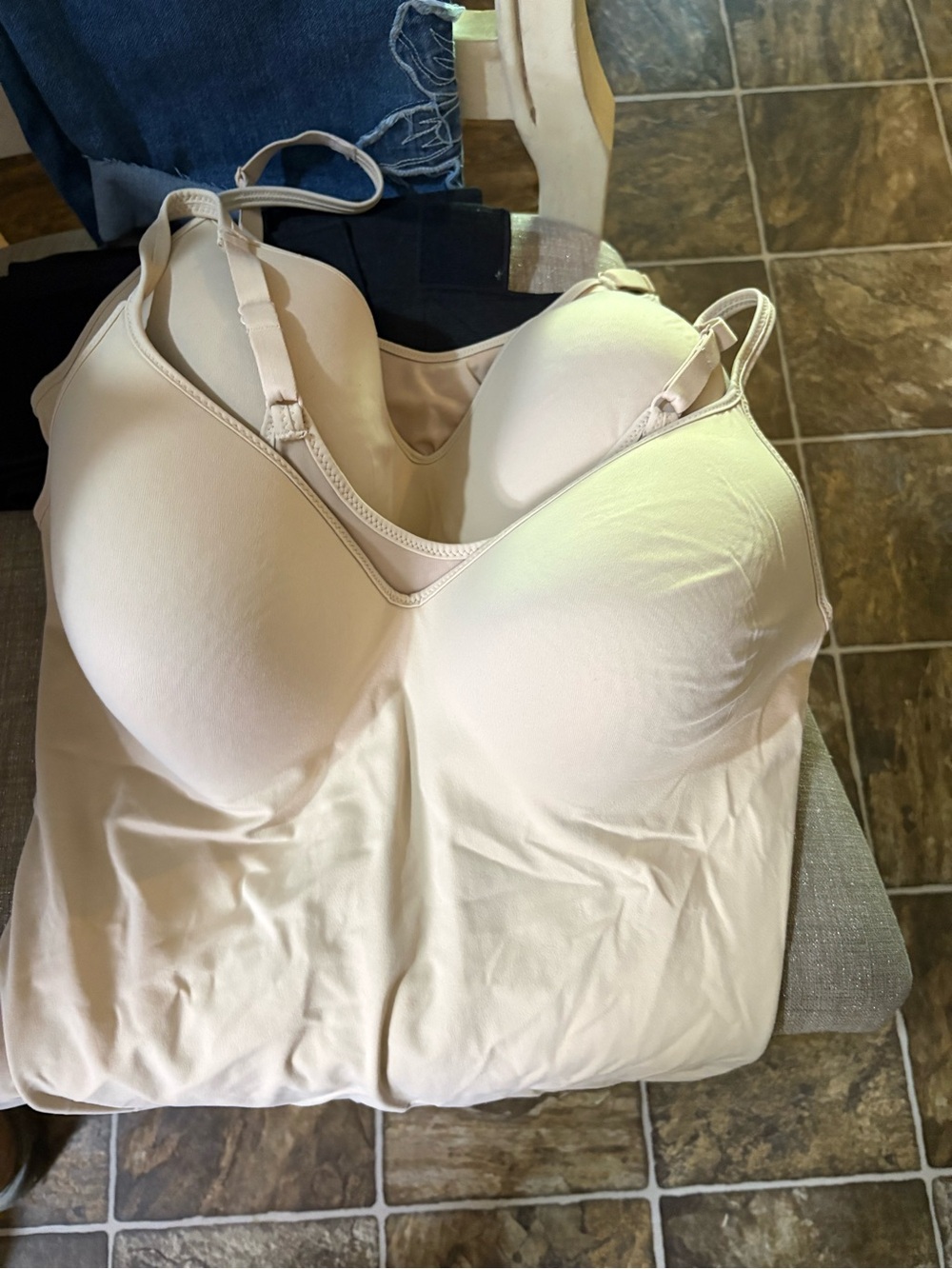 Maidenform Light Nude Shaping Camisole with Built-In Bra